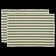 Södahl dækkeserviet - Statement Stripe Green - 2-pak