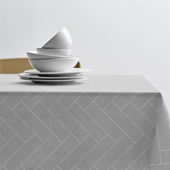 Södahl Damask dug - Tiles Light Grey