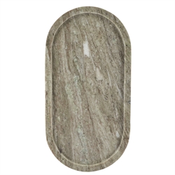 Cozy Living Copenhagen - Marble 18 x 35 cm Oval Bakke Beige